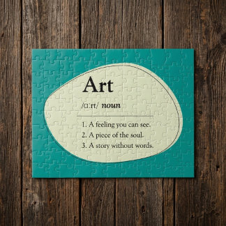 Puzzle personnalisé de dictionnaire d'art