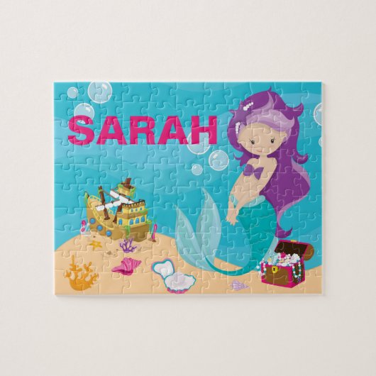 Puzzle personnalisé de sirène (Horizontal)