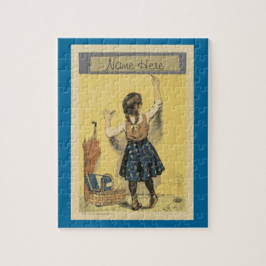 Puzzle personnalisé - Ecriture de fille sur le mur (Vertical)