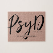 Puzzle Personnalisé Elegant PsyD Docteur en Psychologie (Horizontal)