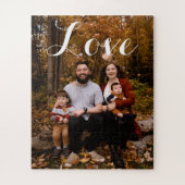 Puzzle Personnalisé Famille Photo Loir Script Calligraphi (Vertical)