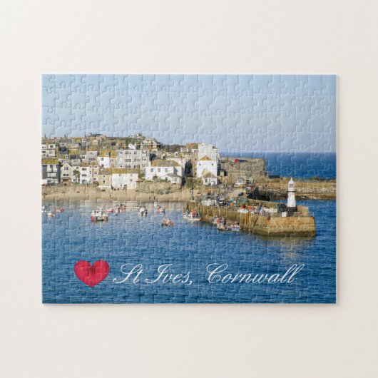 Puzzle Personnalisé Heart St Ives Harbour Pier Cornwall P (Horizontal)