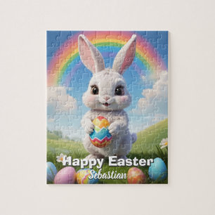 Puzzle Personnalisé Joyeux Enfants Bunny de Pâques