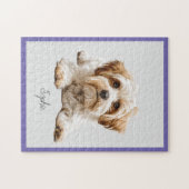 Puzzle personnalisé mignon de Malte (Horizontal)