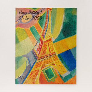 Puzzle Personnalisé Moderne Coloré Abstrait Tour Eiffel