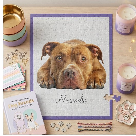 Puzzle personnalisé Pitbull