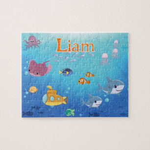 Puzzle personnalisé pour enfant avec son nom Sous