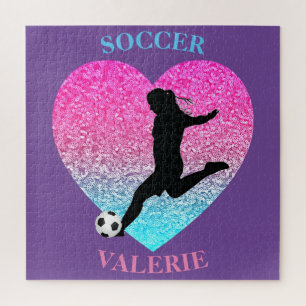 Puzzle personnalisé pour filles de football