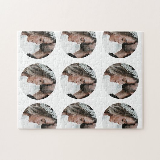 Puzzle personnalisé simple ajouter circulaire photo colla (Horizontal)