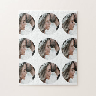 Puzzle personnalisé simple ajouter circulaire photo colla