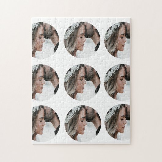 Puzzle personnalisé simple ajouter circulaire photo colla (Vertical)