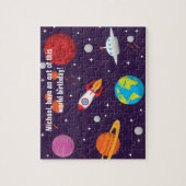 Puzzle Personnalisé, Terre, vaisseaux de fusée, planètes, (Vertical)