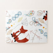 Puzzle Personnaliser le Motif Woodland Fox moderne (Horizontal)