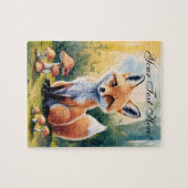 Puzzle Personnaliser le renard mou dans la forêt de champ (Horizontal)