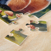 Puzzle Personnaliser le renard mou dans la forêt de champ (Côté)