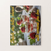 Puzzle Personnaliser les sucreries de fraise Motivationne (Vertical)