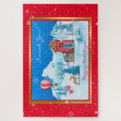 Puzzle Personnaliser sur le paysage neigeux (Vertical)