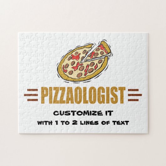 Puzzle Personnalisez-Le ! Funny Pizza Love Pizzaologist (Horizontal)