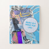 Puzzle Personnalisez Trombone Music Est Un Ami Pour La Vi (Vertical)