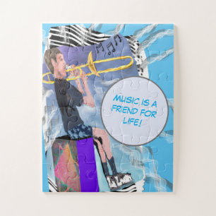 Puzzle Personnalisez Trombone Music Est Un Ami Pour La Vi