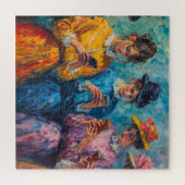 Puzzle Personnes du 19e siècle utilisant des smartphones (Horizontal)