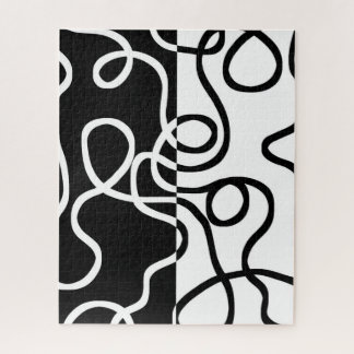Puzzle Persuasion linéaire I : Abstrait noir et blanc