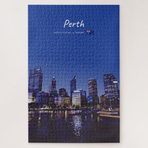 Puzzle Perth, Australie - Ciel de la ville la nuit