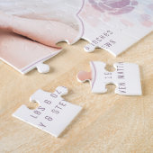 Puzzle Pétale bébé fille Faire-part de naissance photo pe (Côté)