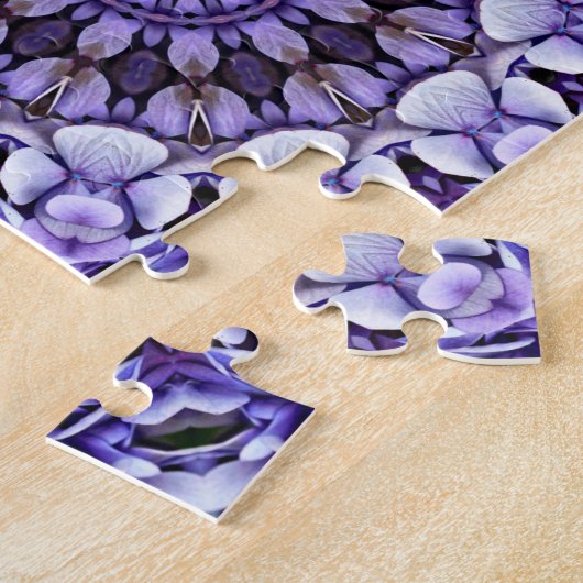 Puzzle Pétales de fleurs d'Hydrangea Abstrait Ajouter vot (Côté)