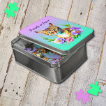 Puzzle Pétales et Purr Cute Chat et jolies Fleurs<br><div class="desc">Jolie aquarelle style art de l'air avec un mignon chat tabby entouré de fleurs roses et violettes. Citation dessus dit,  "Pétales dans Purr".</div>
