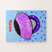 Puzzle Pétales violets rose Fleurs de vaisseau spatial Ét (Horizontal)