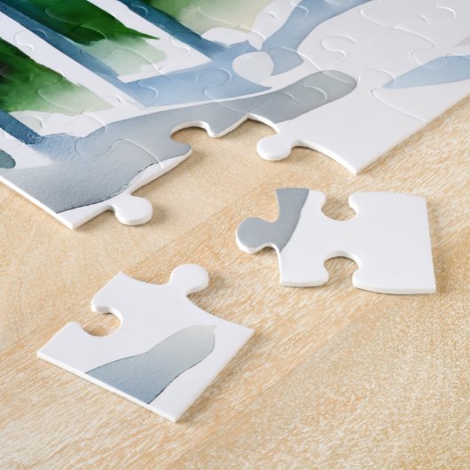 Puzzle Peter lapin hiver cadeaux de Noël nom personnalisé (Côté)