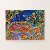 Puzzle Peter Max aquarelle colorée Vase avec fleurs (Horizontal)