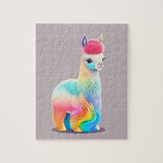 Puzzle Petit Alpaca coloré (Vertical)