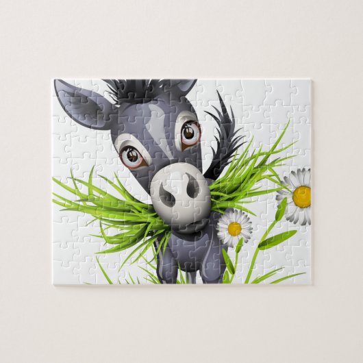 Puzzle Petit âne gris brun (Horizontal)