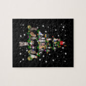 Puzzle Petit Arbre De Noël Cat Couvert De Lampe De Feu (Horizontal)