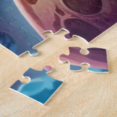 Puzzle Petit astronaute garçon dans le système solaire Pe (Côté)