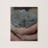 Puzzle Petit Bébé bleu Kitten (Vertical)