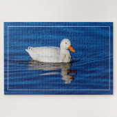 Puzzle Petit Canard Blanc Dans L'Eau Ripplée (Horizontal)