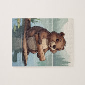 Puzzle Petit castor sur le lac (Horizontal)