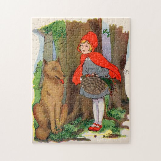 Puzzle Petit chaperon rouge et loup (Vertical)