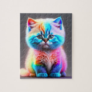 Puzzle Petit Chat Bébé Coloré Mignon