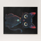 Puzzle Petit Chat Noir Effrayant (Horizontal)