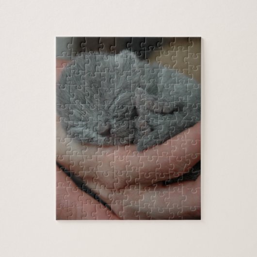 Puzzle Petit chaton bleu bébé (Vertical)