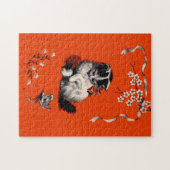 Puzzle petit chaton et grenouille (Horizontal)