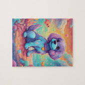 Puzzle Petit Chien Aquarelle Coloré (Horizontal)