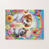 Puzzle Petit chiot/chiot/chaton (Horizontal)