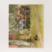 Puzzle Petit déjeuner sous le Big Birch par Carl Larsson (Vertical)