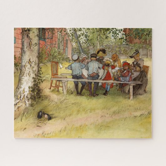 Puzzle Petit déjeuner sous le Big Birch par Carl Larsson (Horizontal)