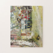 Puzzle Petit déjeuner sous le Big Birch par Carl Larsson (Vertical)